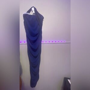 Blue long Prom dress.